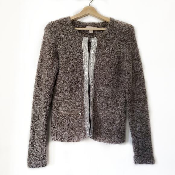 Banana Republic | Mohair Blend Sequin Sweater Coat - Picture 1 of 9